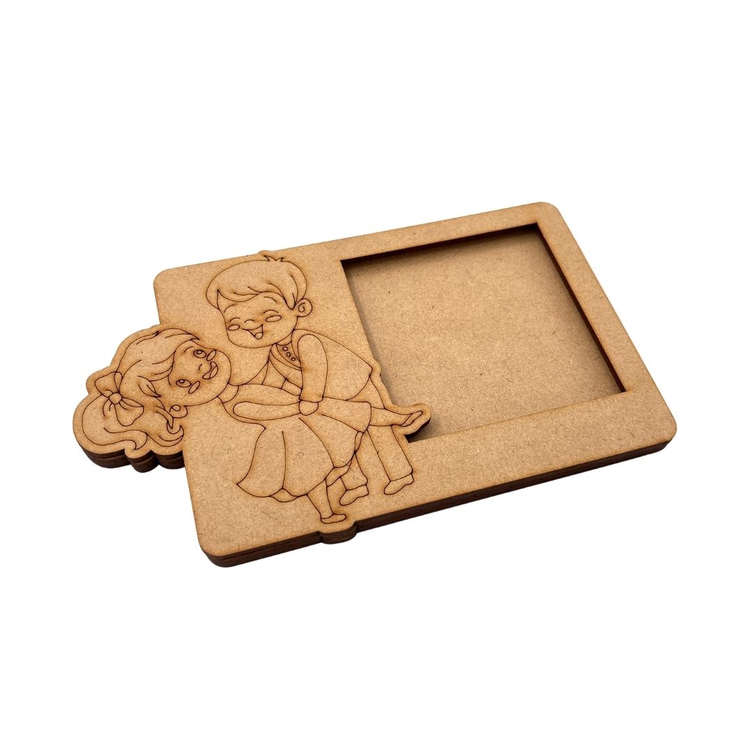 Dancing Couple Three Layered Photo Frame MDF Design 1