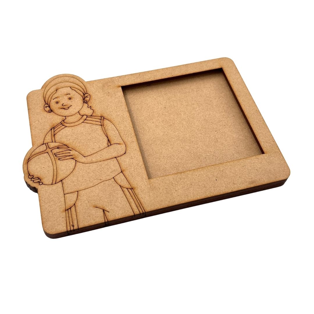 Basketball Player Three Layered Photo Frame MDF Design 1