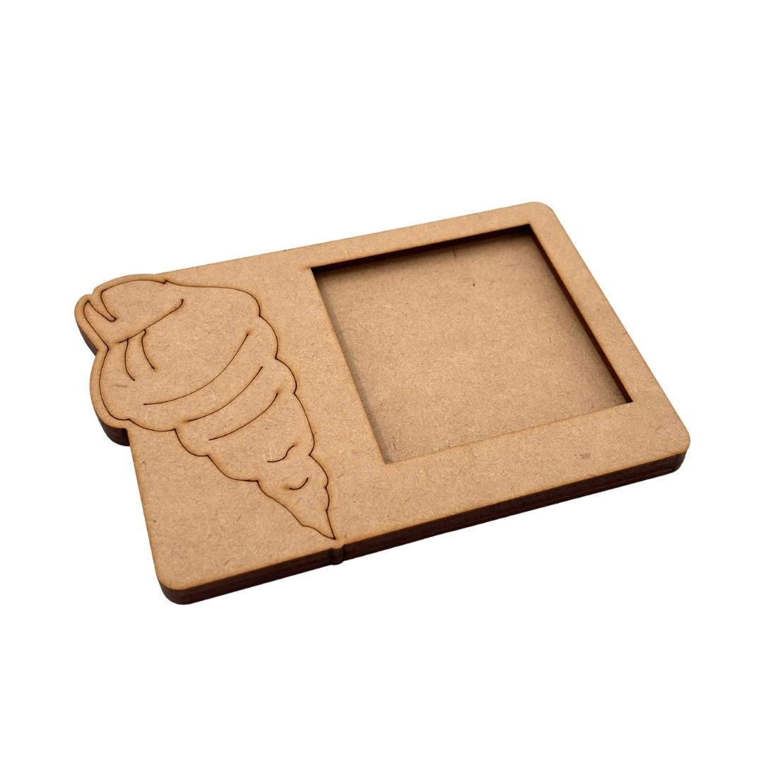 Seashell Three Layered Photo Frame MDF Design 1