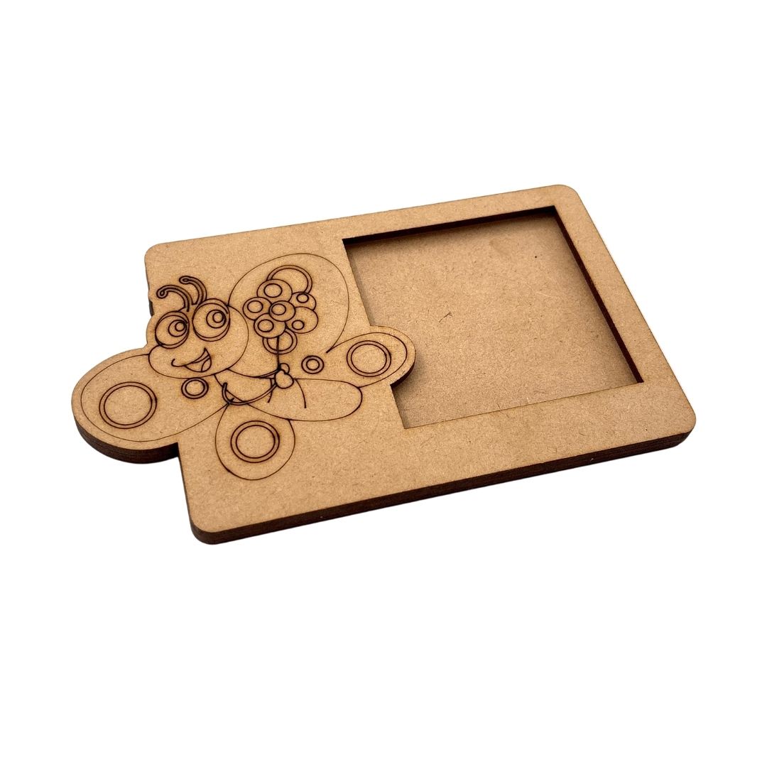 Butterfly Three Layered Photo Frame MDF Design 1