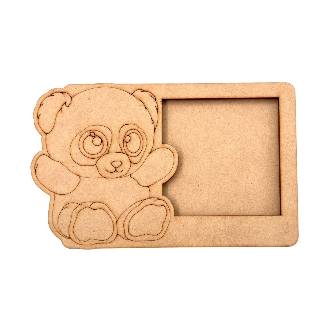 Panda Three Layered Photo Frame MDF Design 1