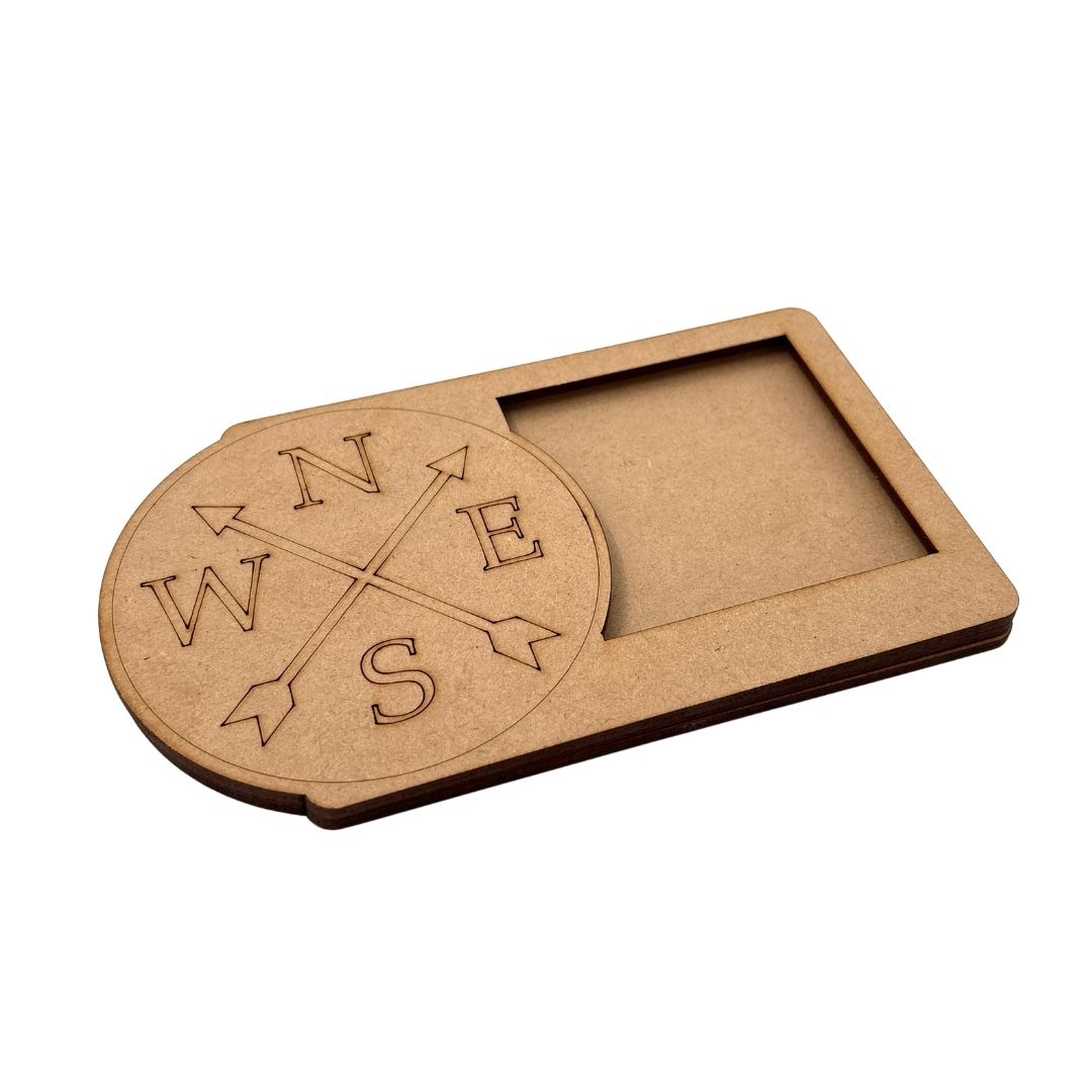 Compass Three Layered Photo Frame MDF Design 1
