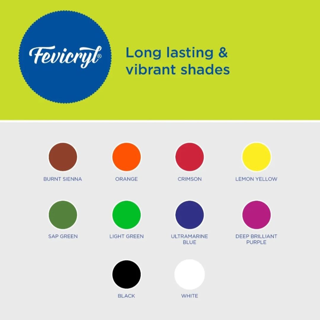 Fevicryl Acrylic Colours Lilac Kit 10 Shades