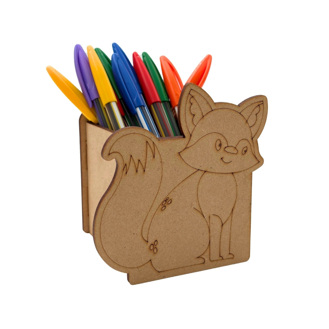 Fox Pen Stand MDF Design 1