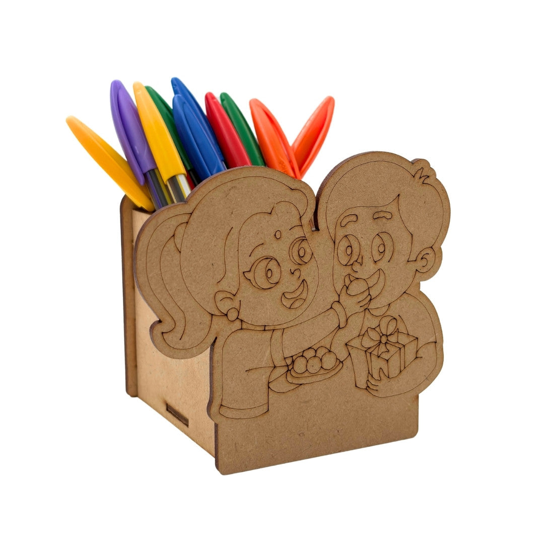 Raksha Bandhan Pen Stand MDF Design 1