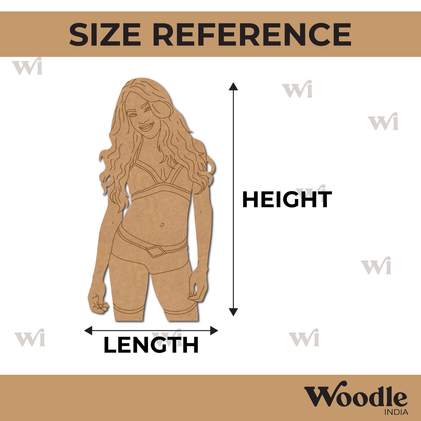 Alicia Fox WWE Wrestler Pre Marked MDF Design 1