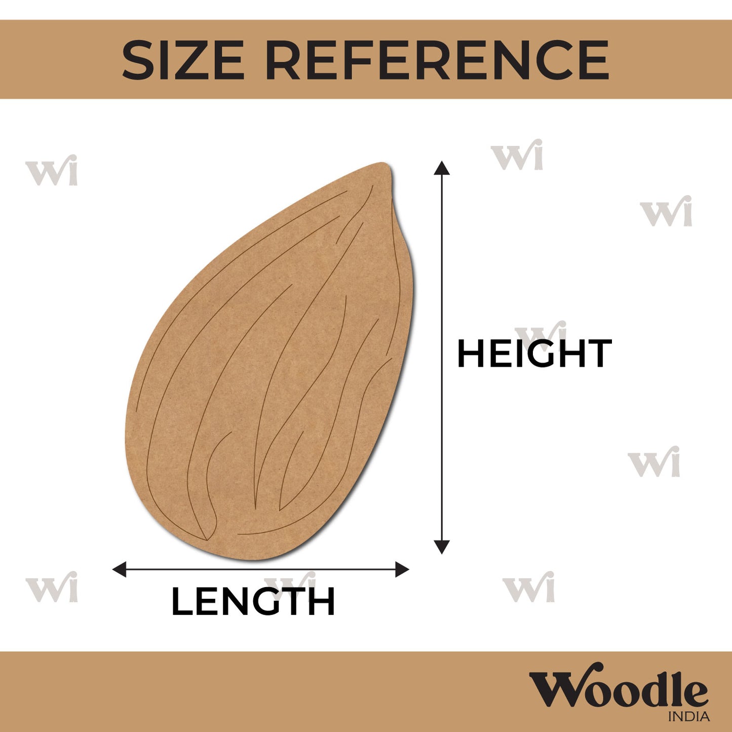 Almond Pre Marked MDF Design 1