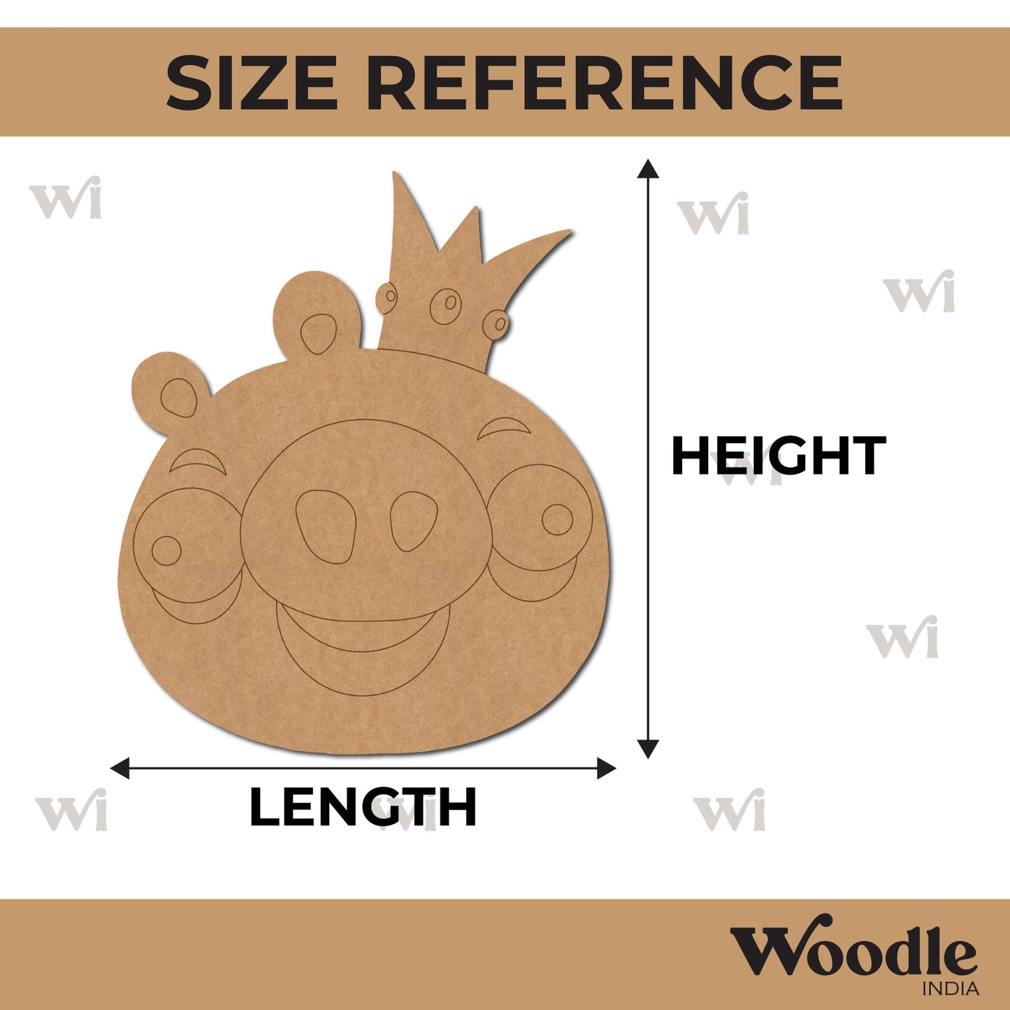 Angry Bird Pig Pre Marked MDF Design 1