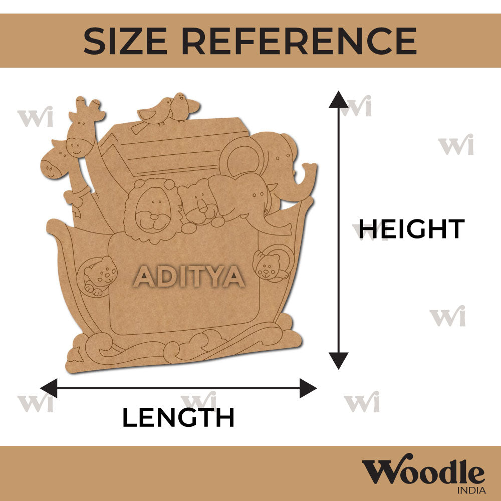 Animals Nameplate MDF Design Size