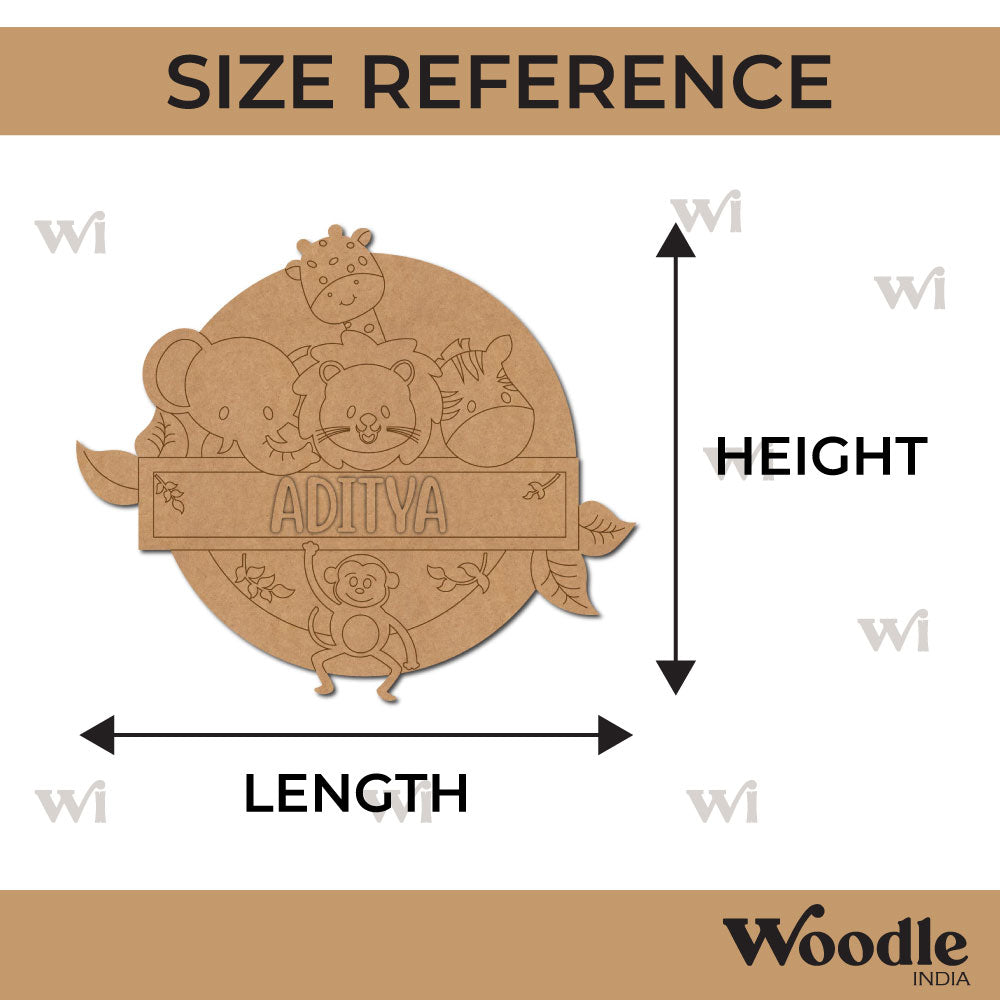 Animals Nameplate MDF Design