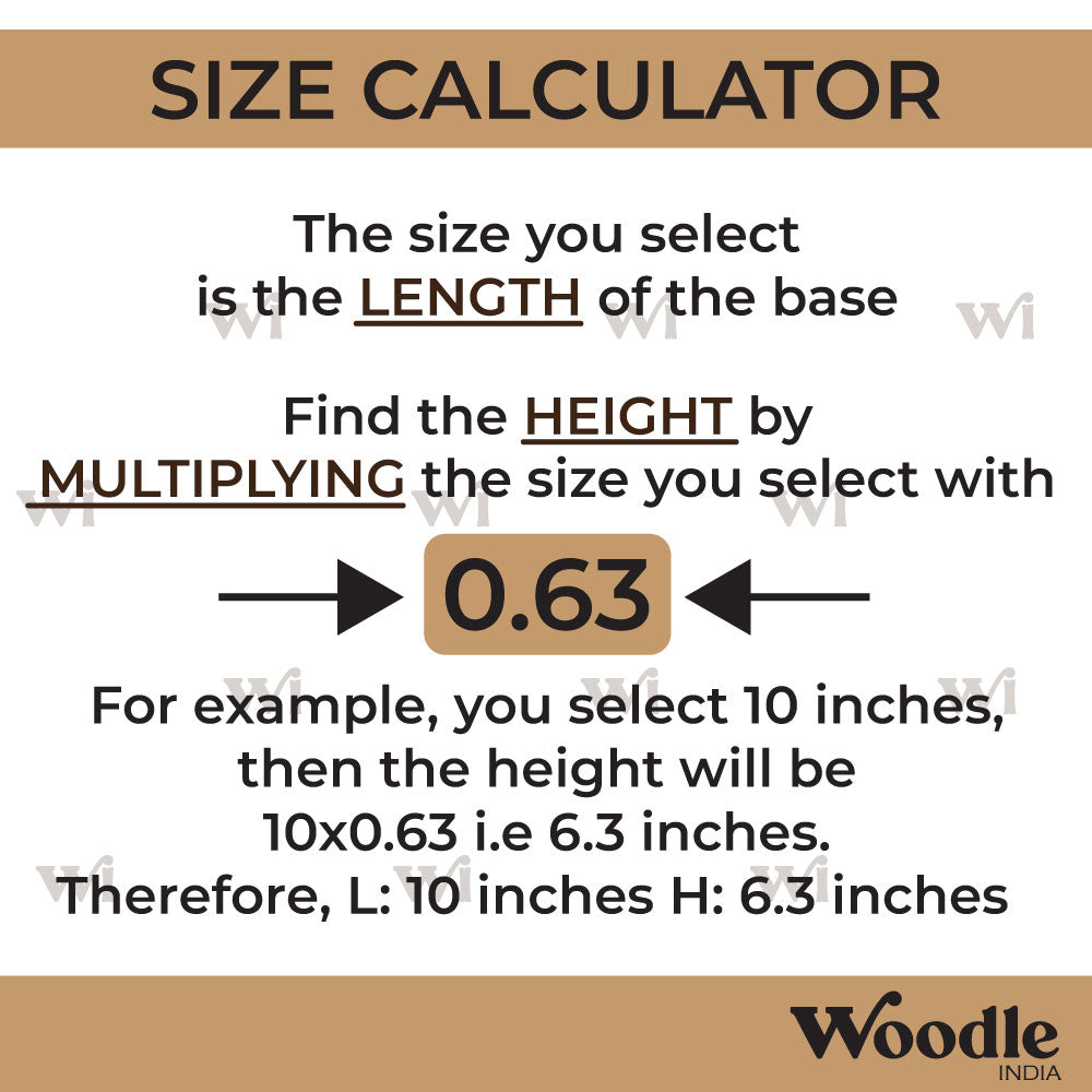 Animals Nameplate MDF Design Size Calculator