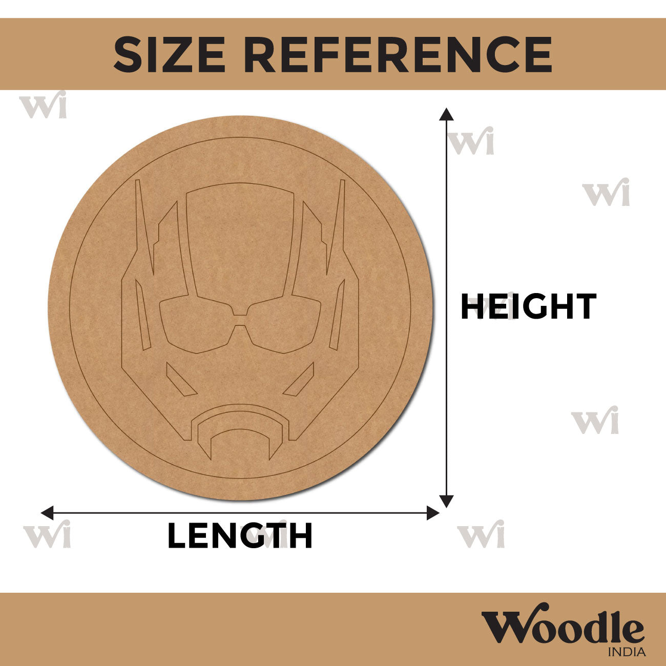 Ant-Man Logo Marvel Avengers Pre Marked Round MDF Design 1