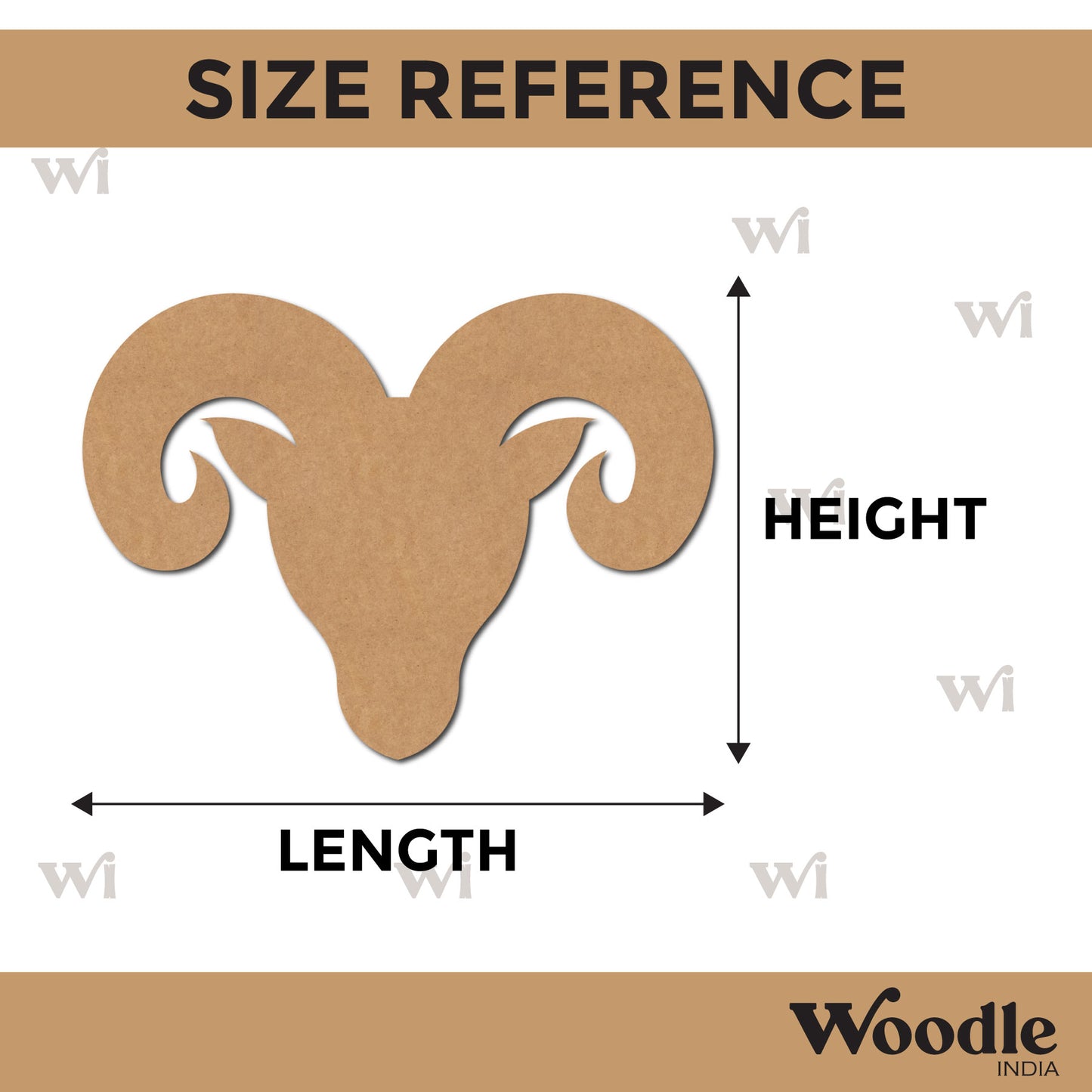 Aries Zodiac Sign Cutout MDF Design 1