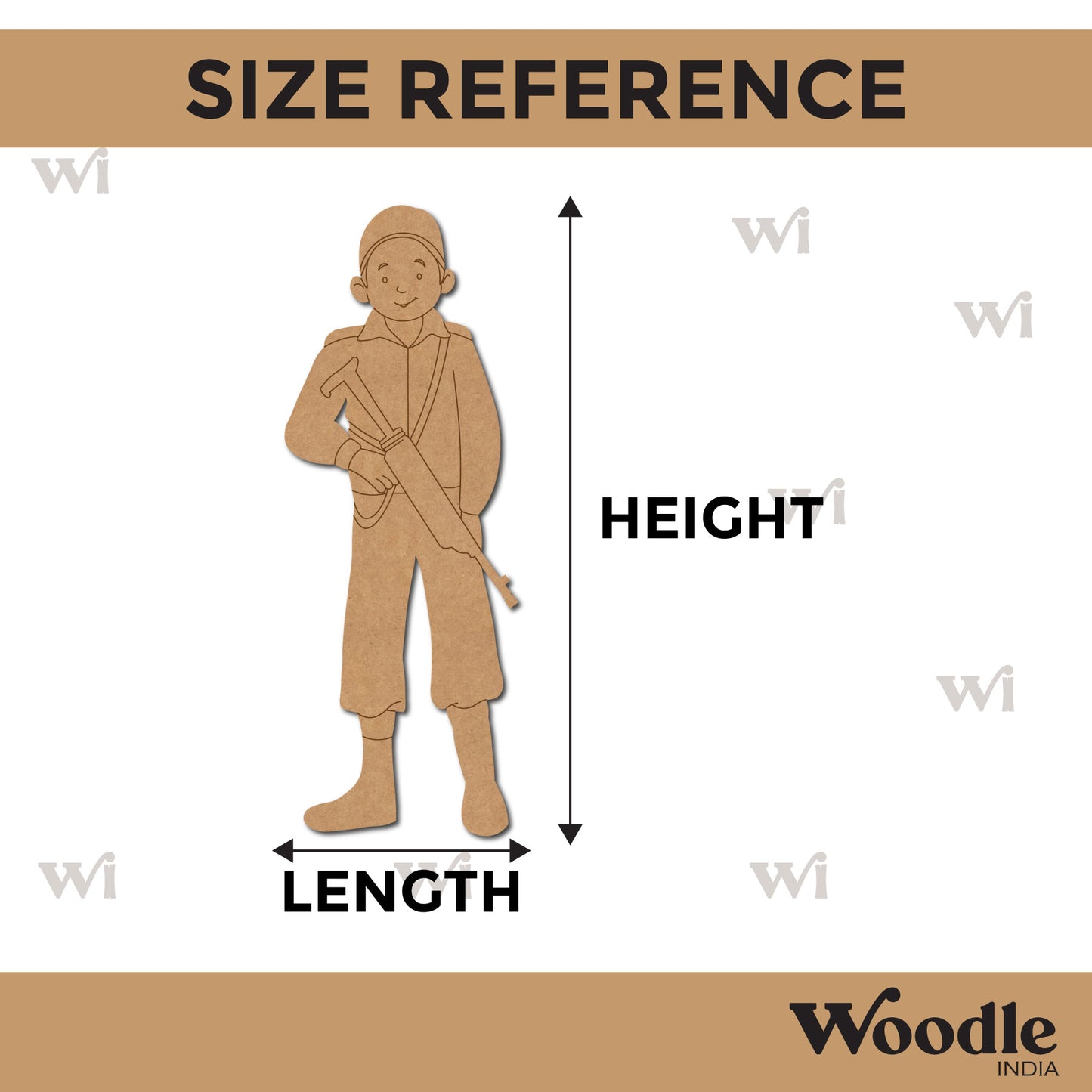 Army Woman Pre Marked MDF Design 4