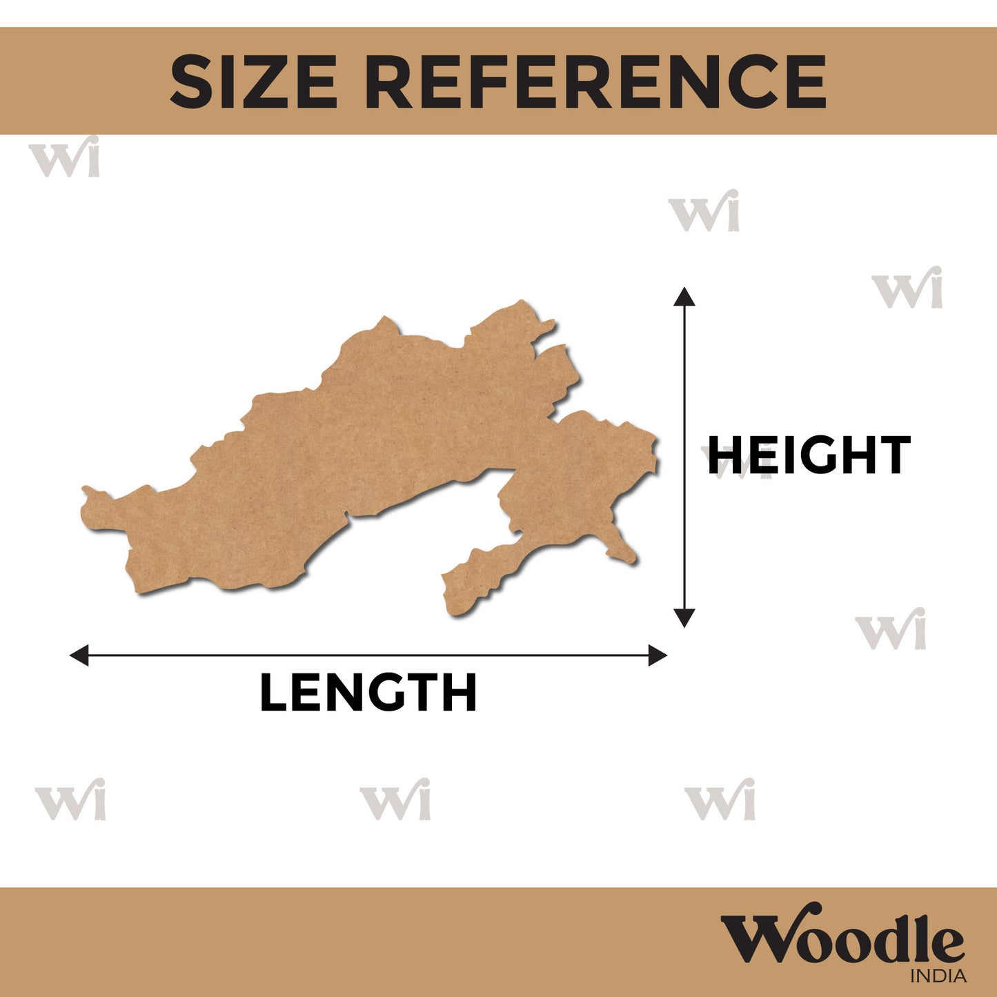 Arunachal Pradesh Map Cutout MDF Design 1