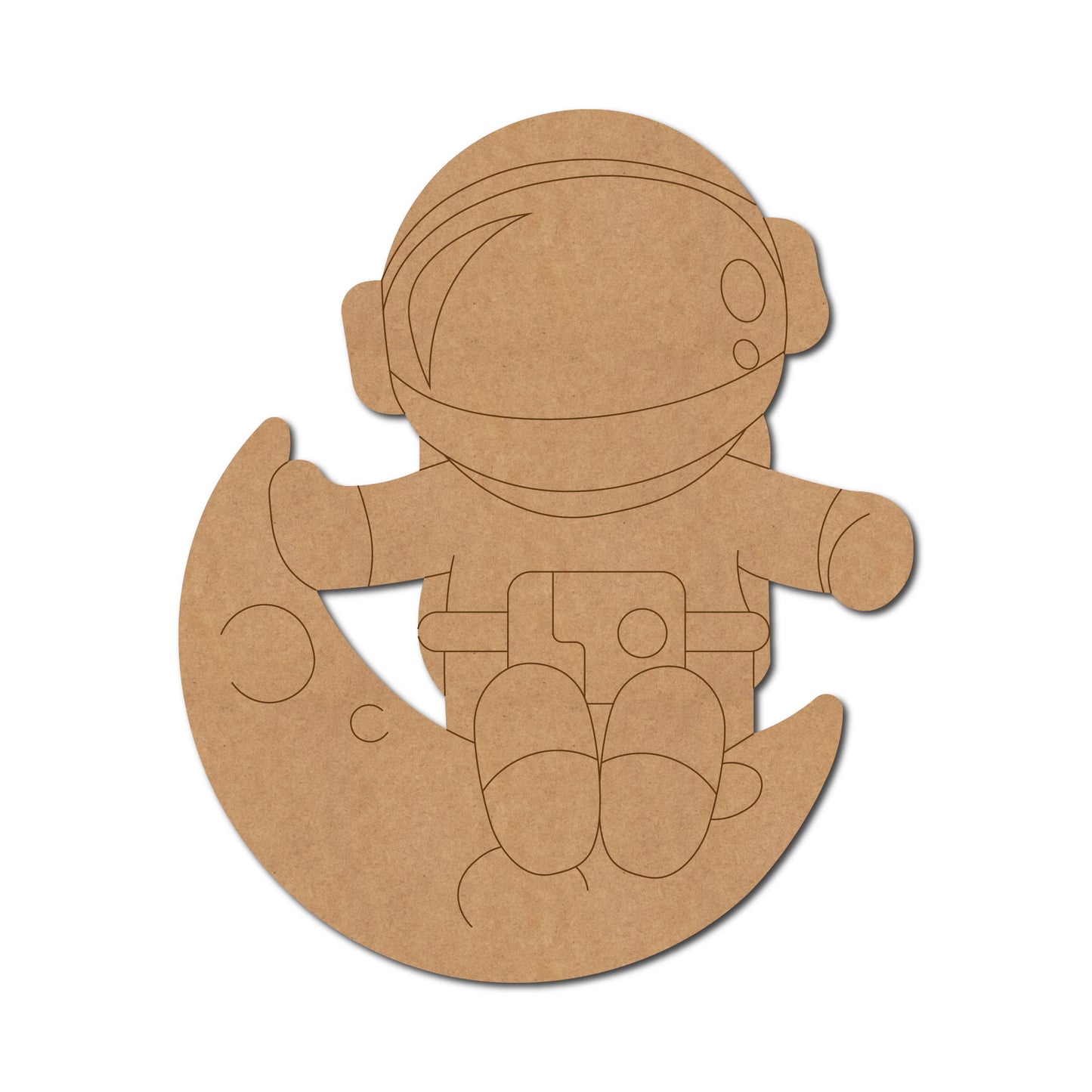 Astronaut On Moon Pre Marked MDF Design 1