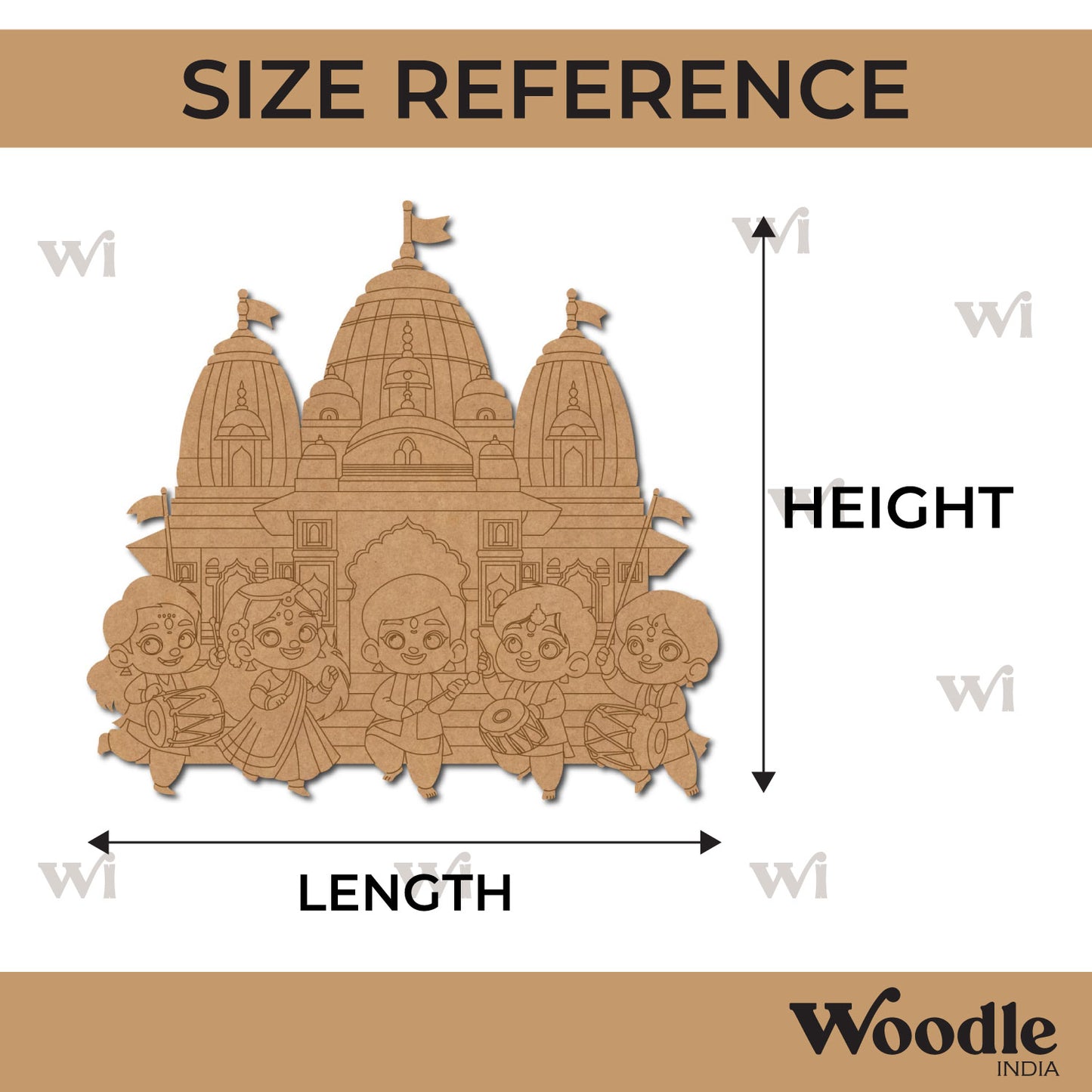 Ayodhya Ram Mandir Pre Marked MDF Design 3