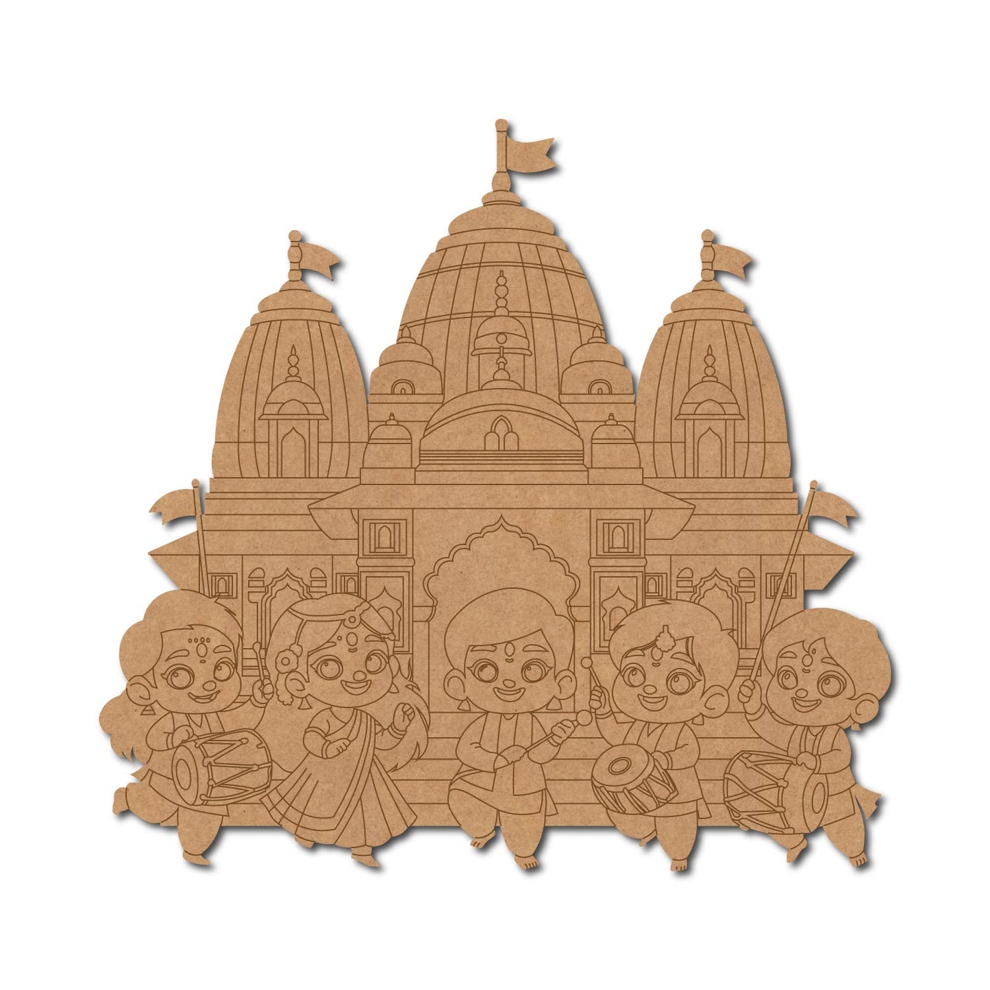 Ayodhya Ram Mandir Pre Marked MDF Design 3