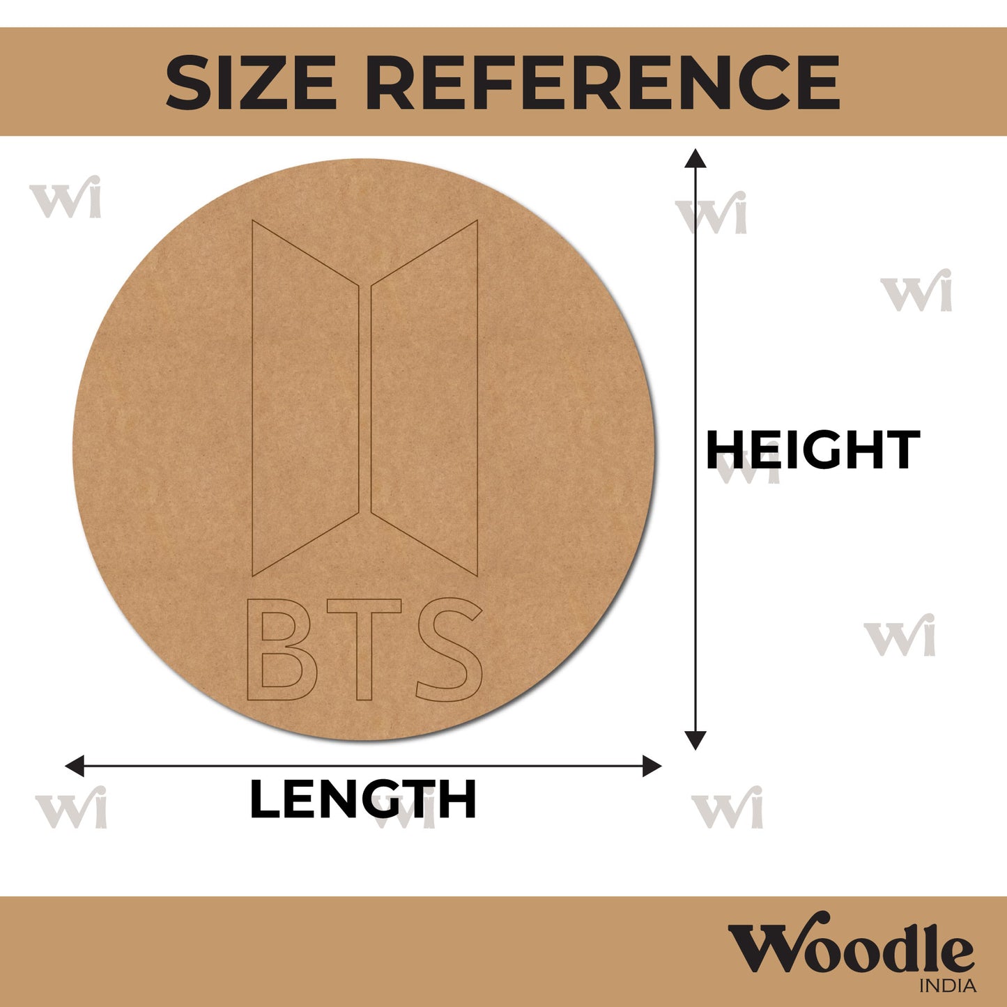 BTS Pre Marked Round MDF Design 2