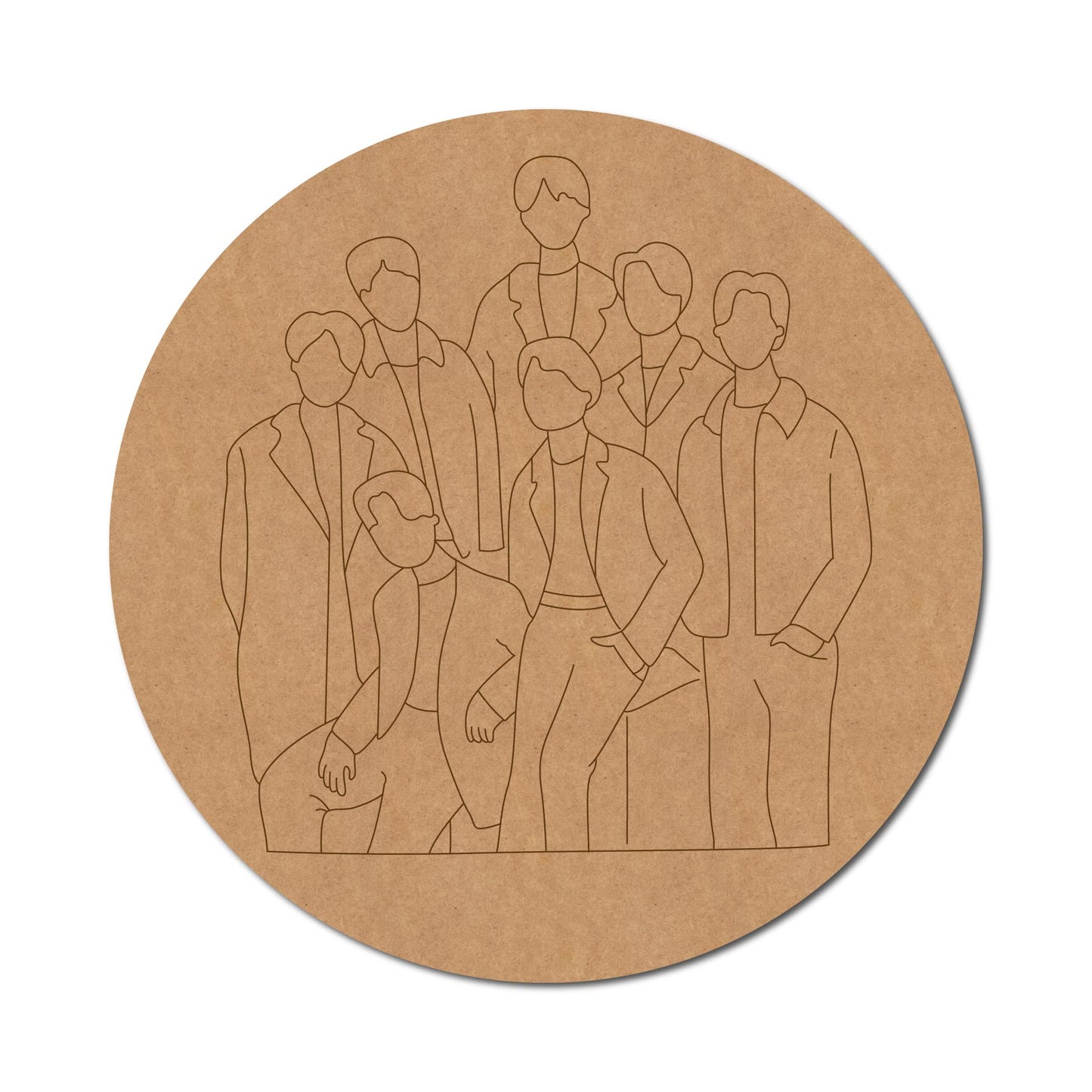BTS Pre Marked Round MDF Design 3