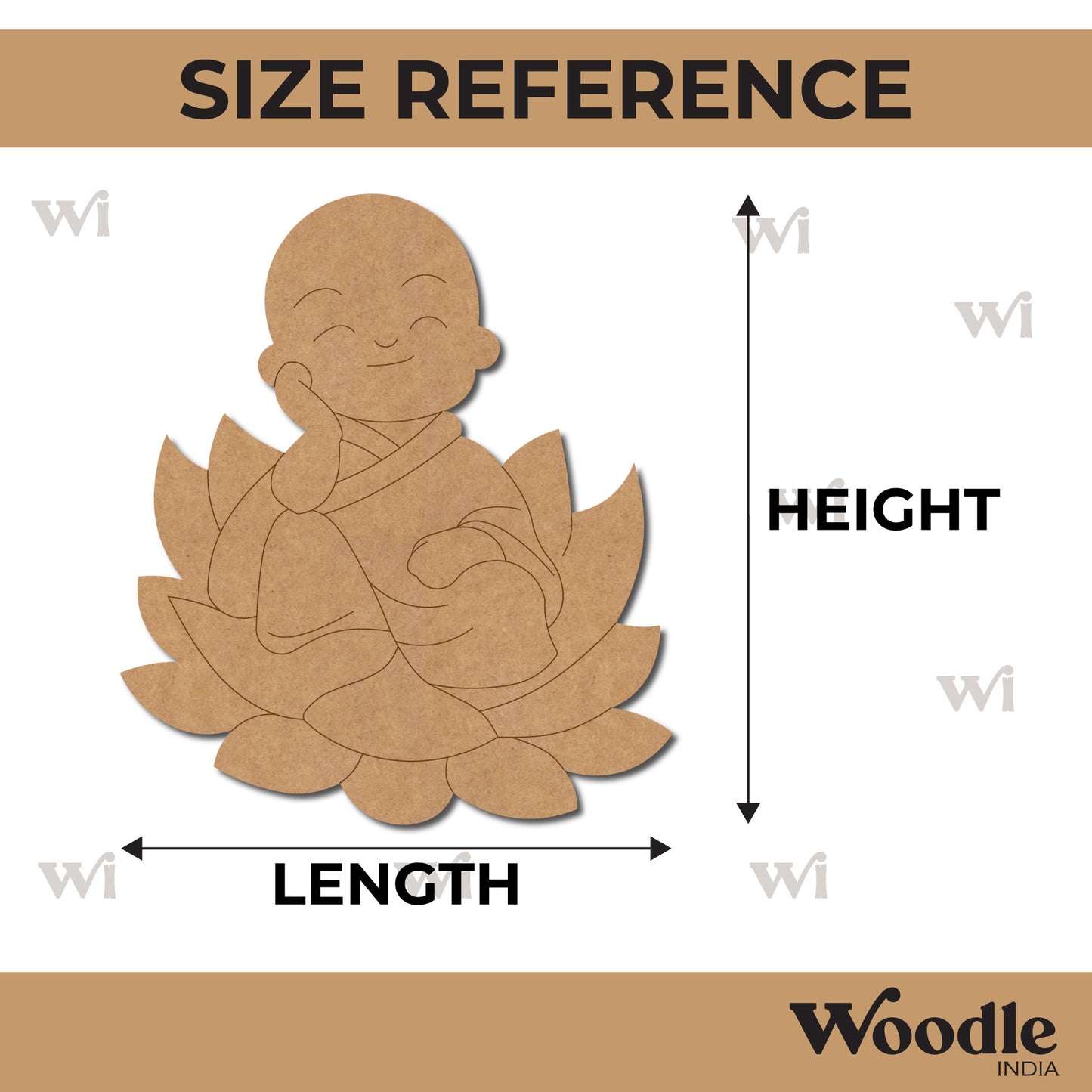 Baby Buddha Pre Marked MDF Design 1