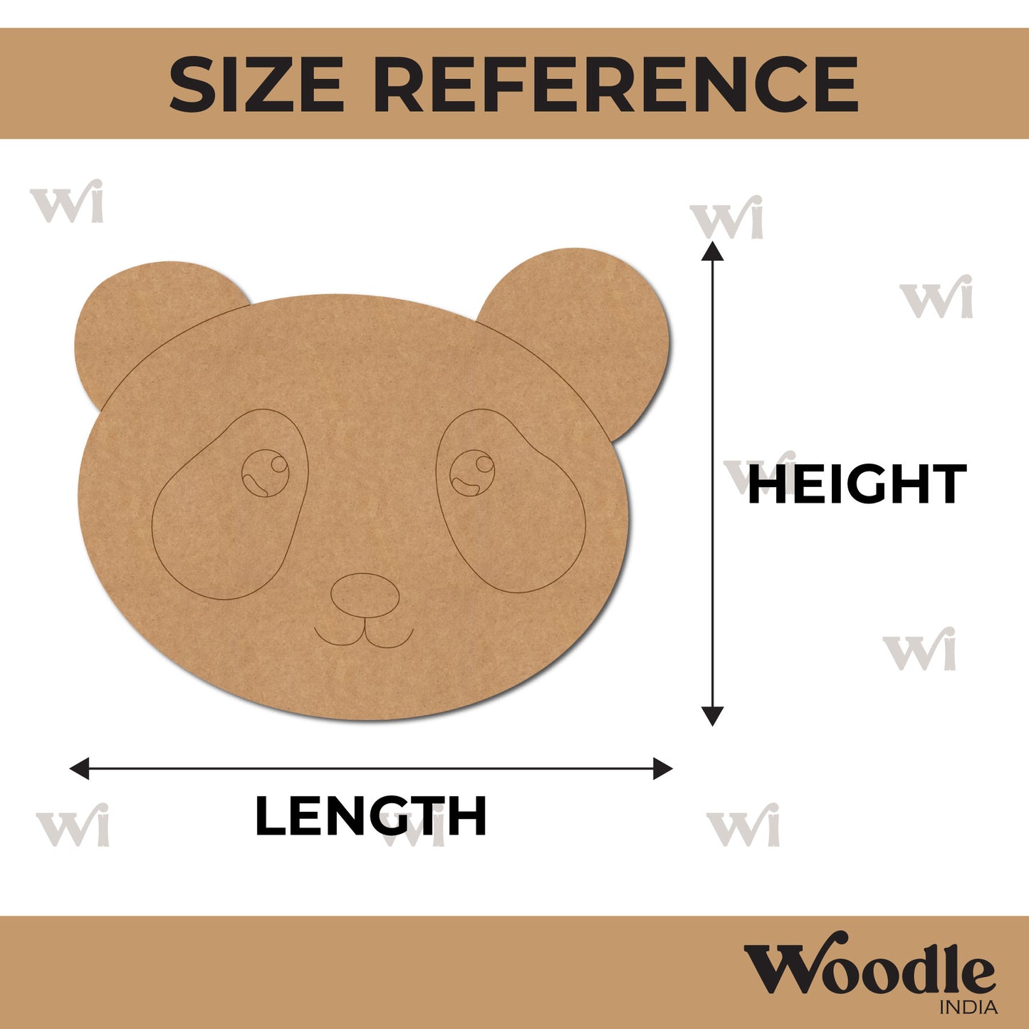 Baby Panda Pre Marked MDF Design 3