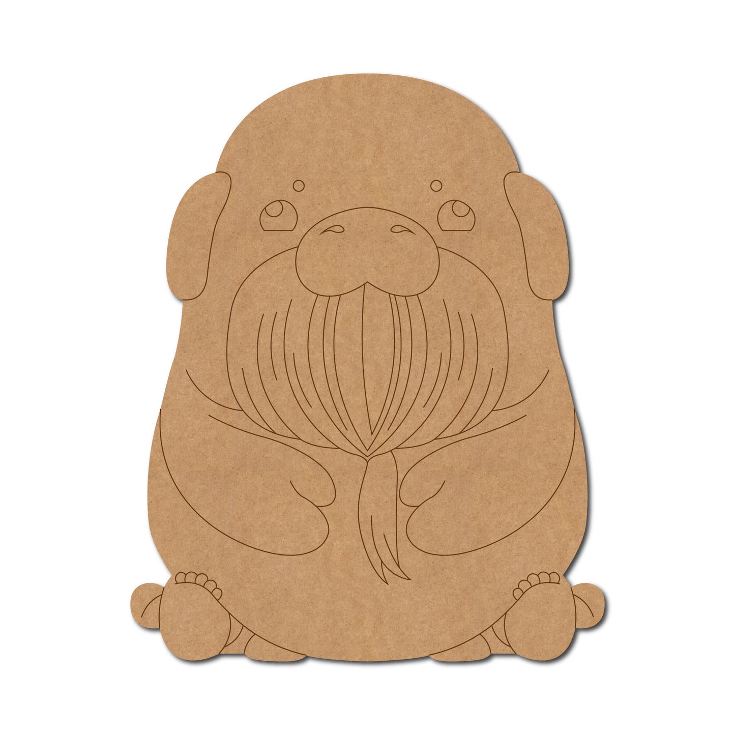 Baby Walrus Pre Marked MDF Design 1
