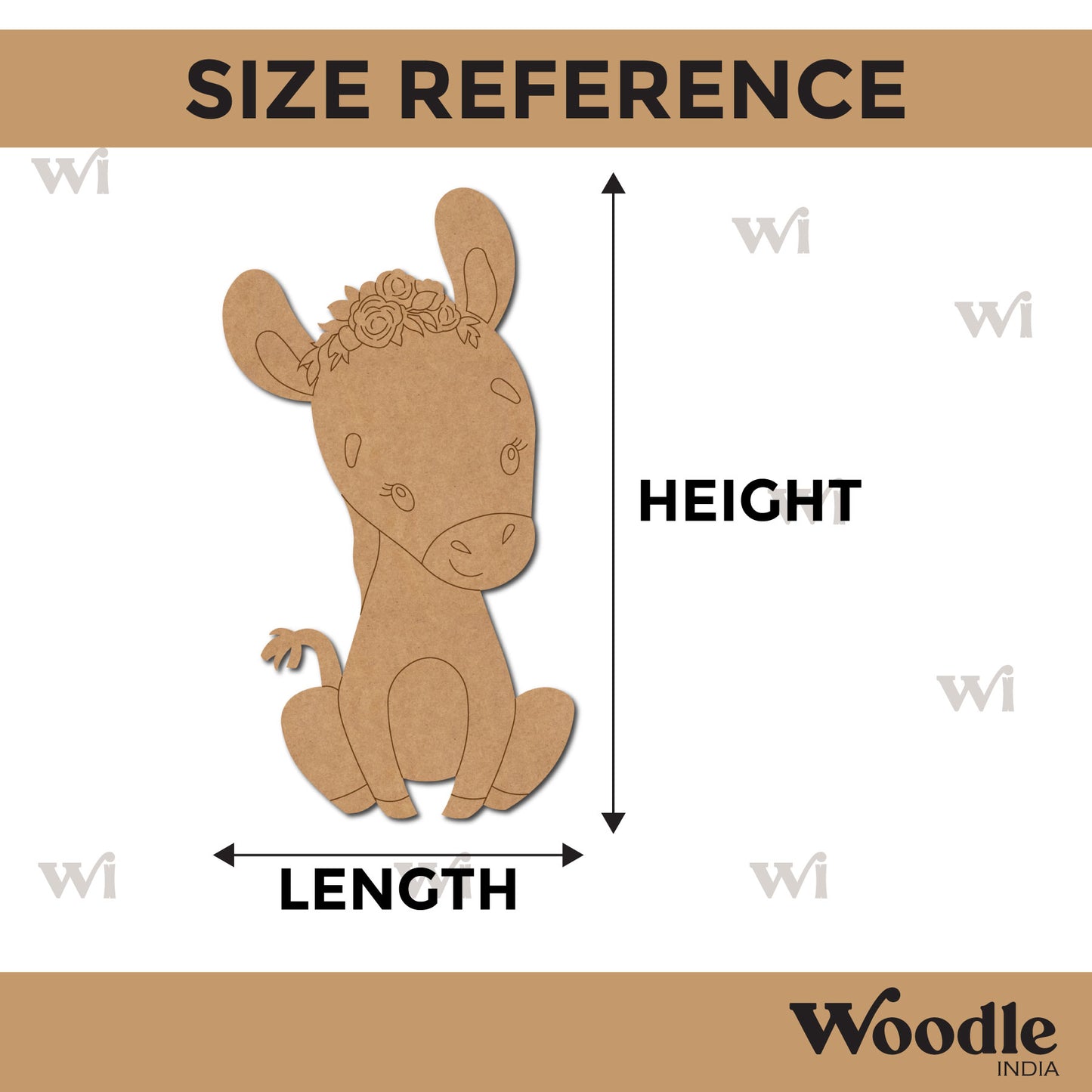 Baby Zebra Pre Marked MDF Design 1