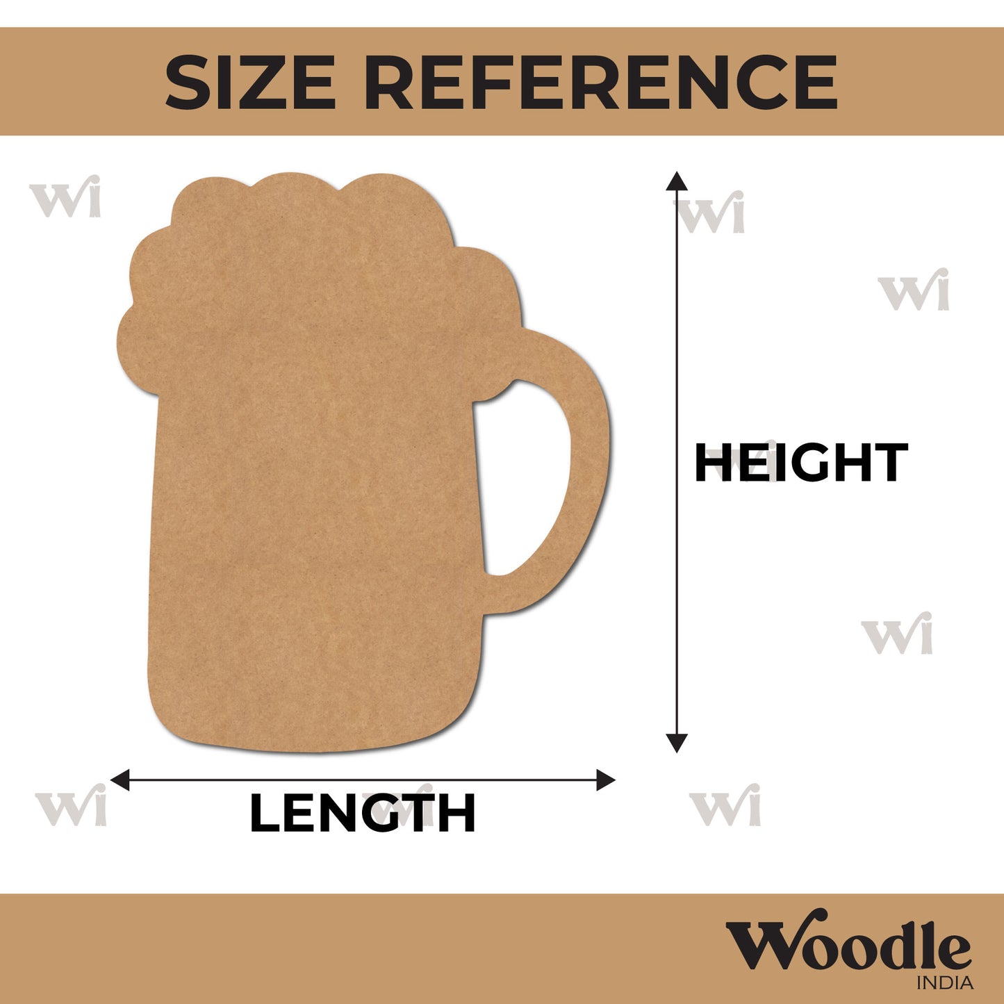 Beer Mug Cutout MDF Design 1
