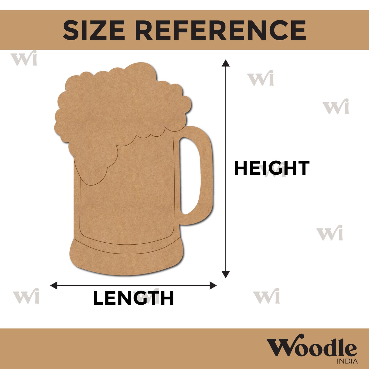 Beer Mug Pre Marked MDF Design 1