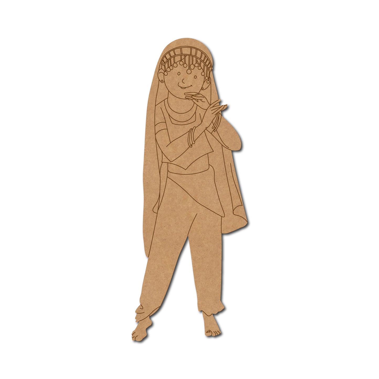 Belly Dancer Girl Pre Marked MDF Design 1