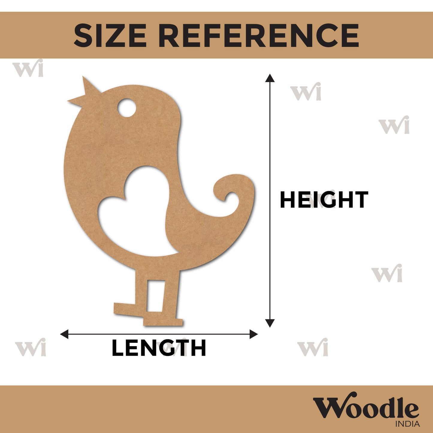 Bird Cutout MDF Design 4