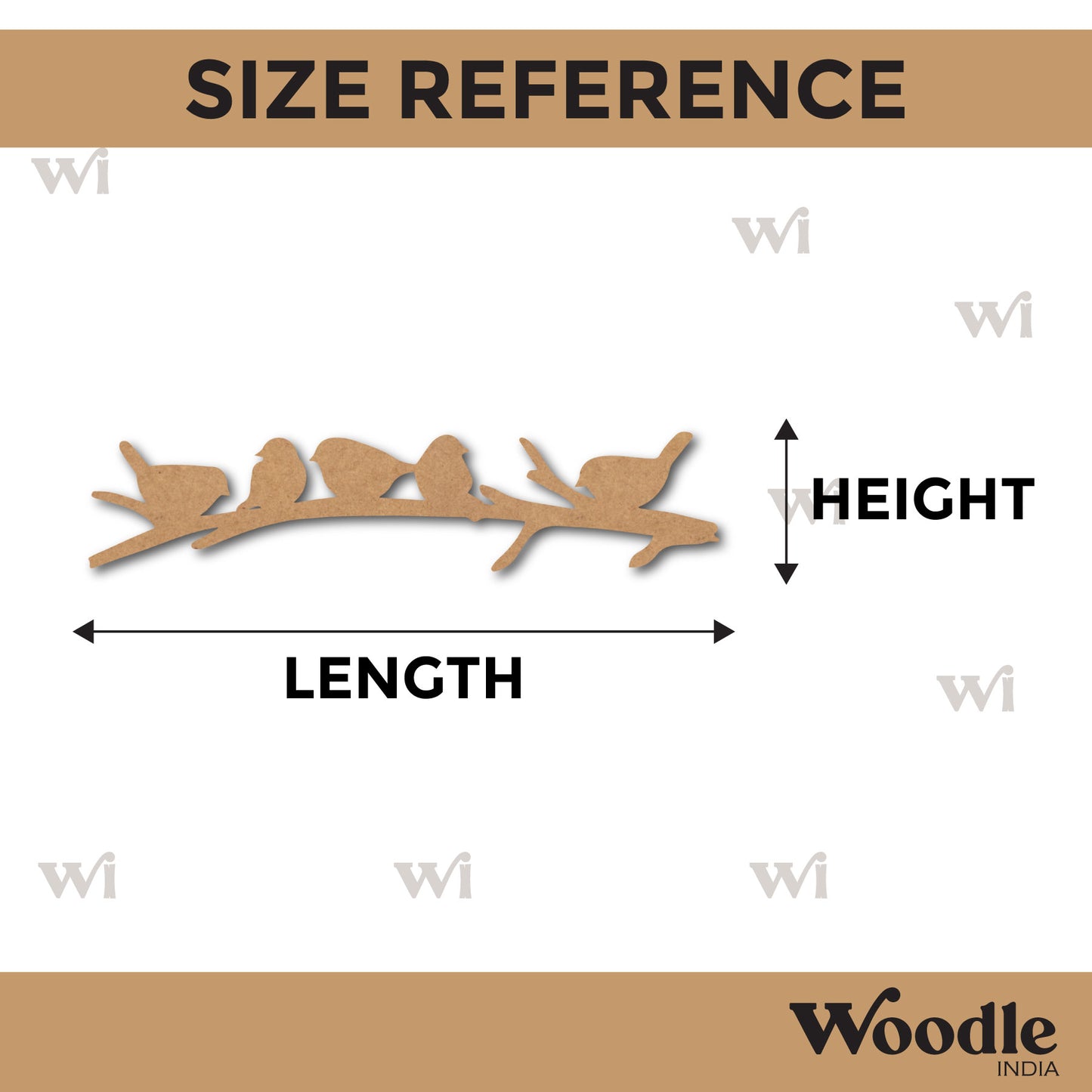 Birds On Branch Cutout MDF Design 1
