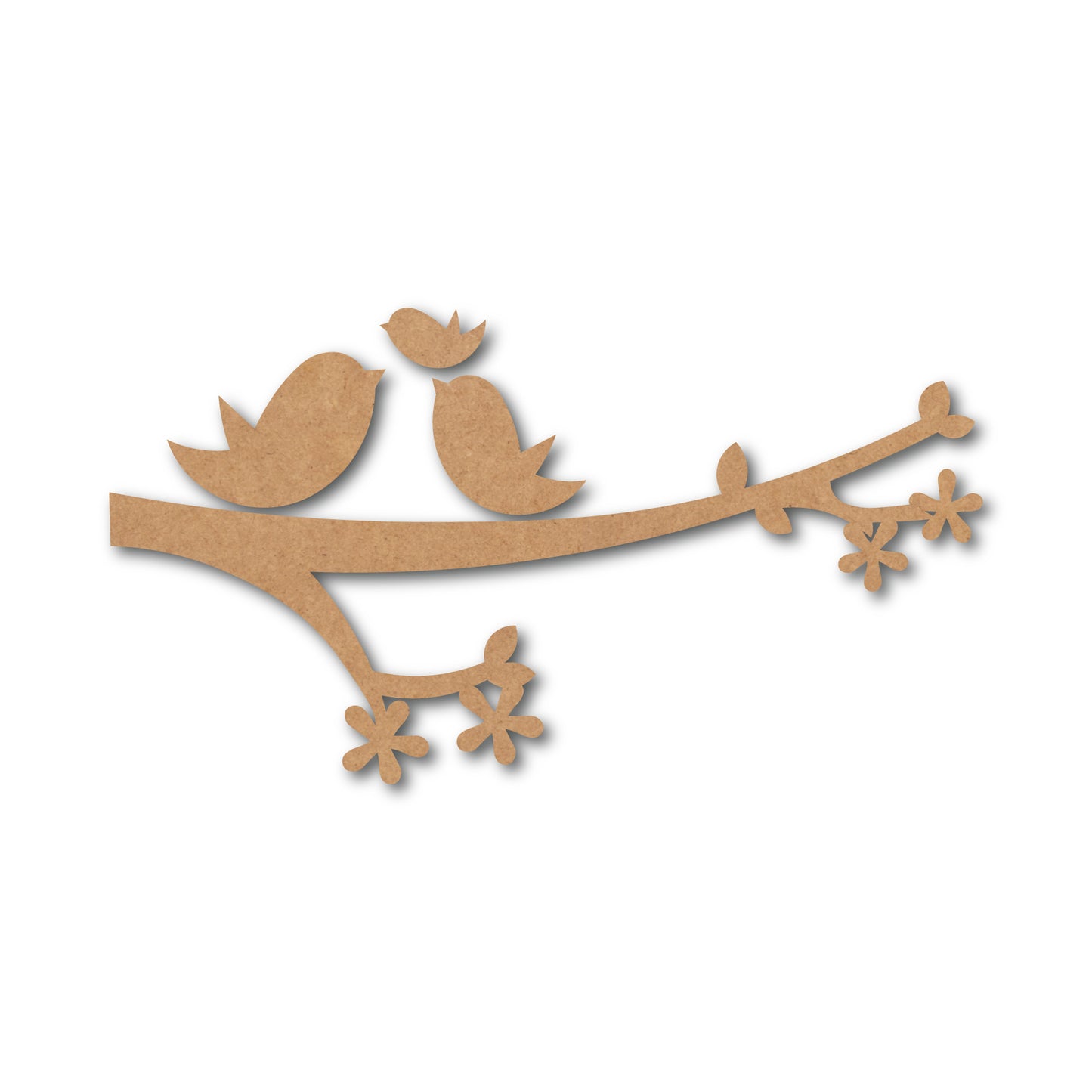 Birds On Branch Cutout MDF Design 4