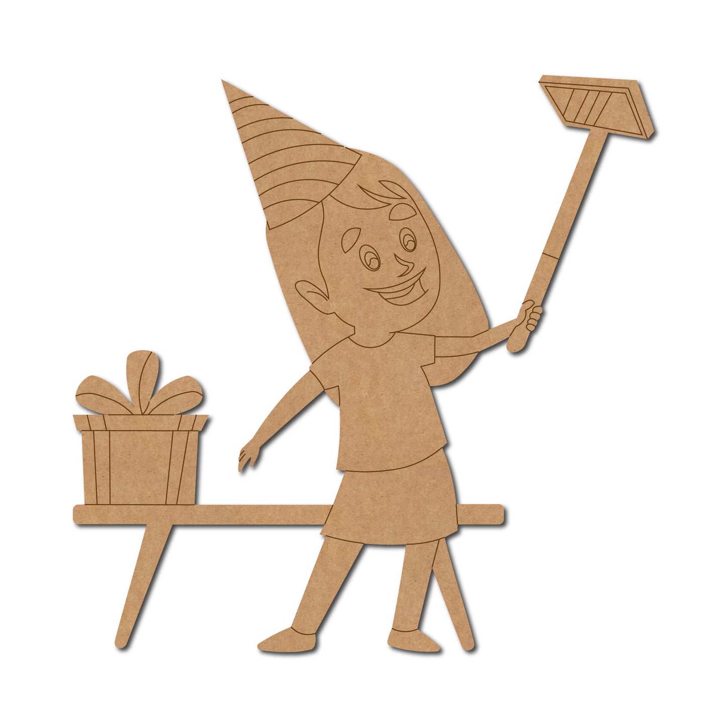 Birthday Girl Taking Selfie Pre Marked MDF Design 1