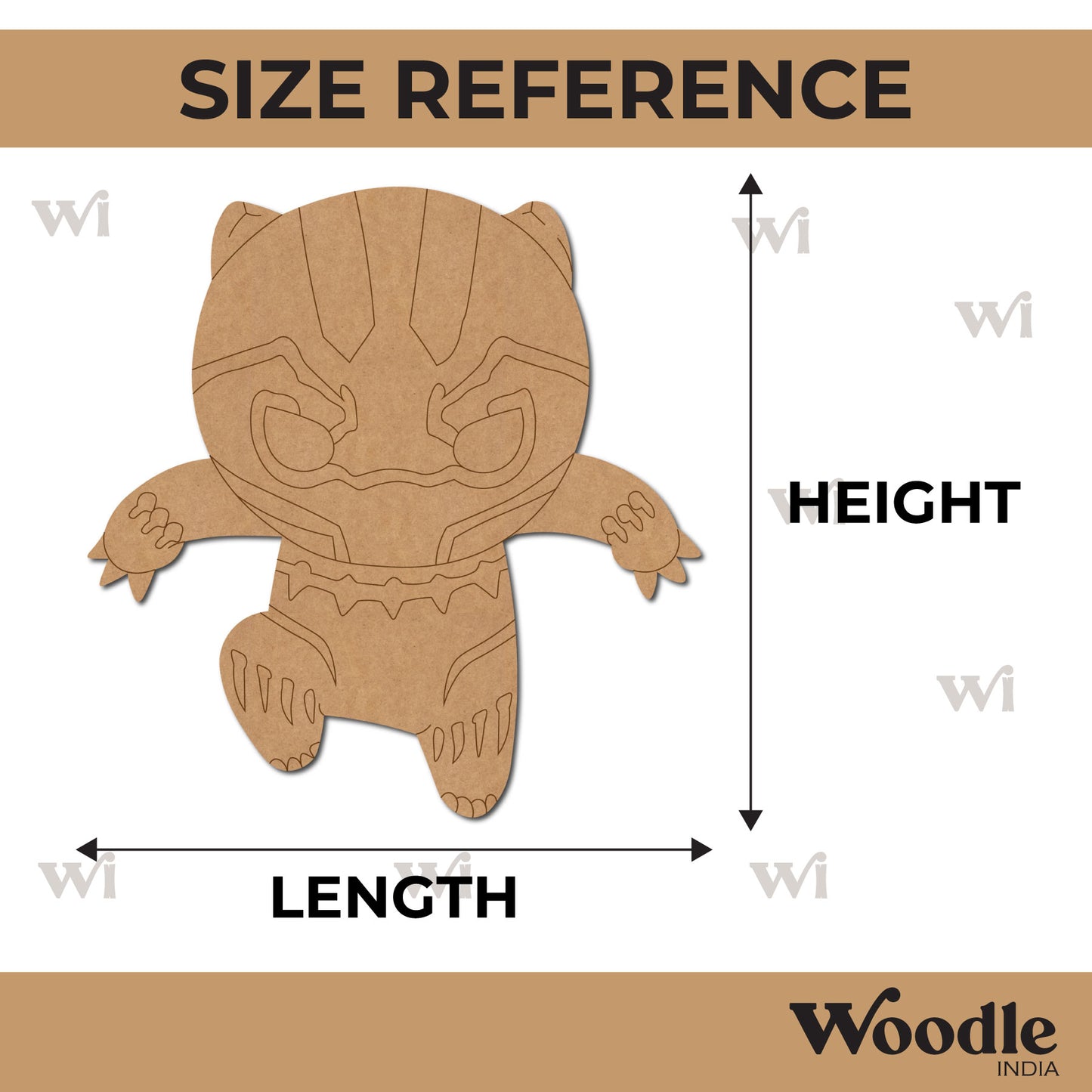 Black Panther Marvel Avengers Pre Marked MDF Design 4