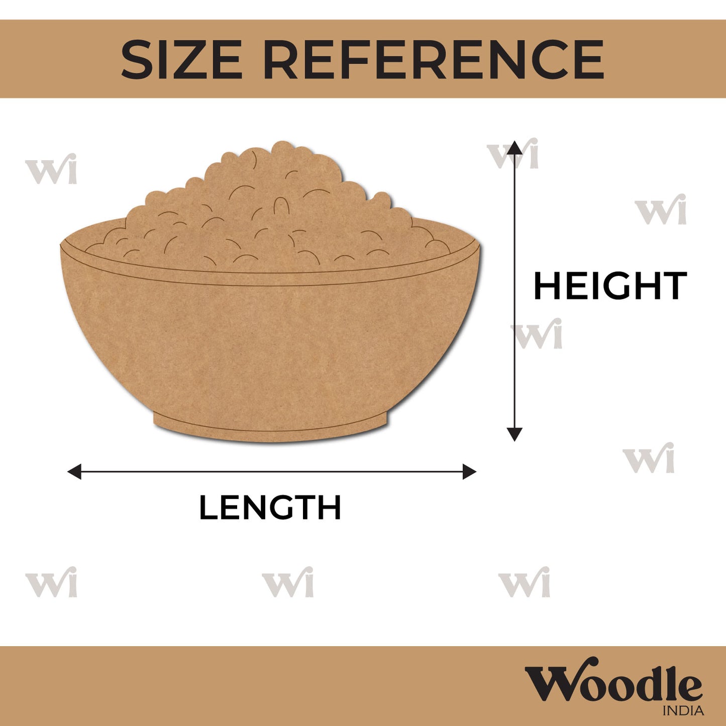 Bowl Of Rice Pre Marked MDF Design 1
