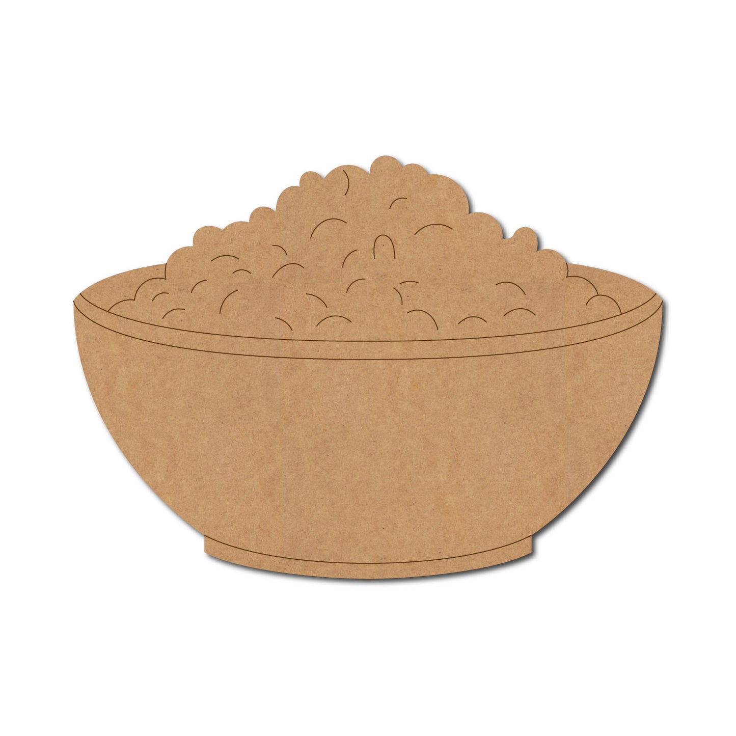 Bowl Of Rice Pre Marked MDF Design 1