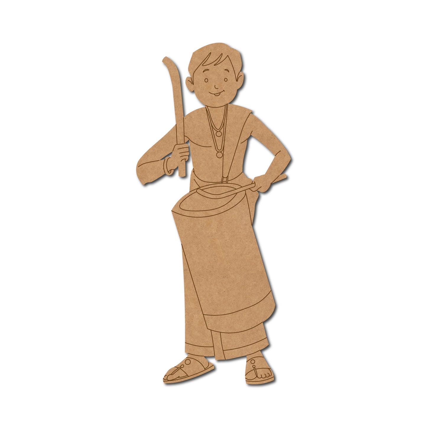 Boy Drummer Pre Marked MDF Design 3