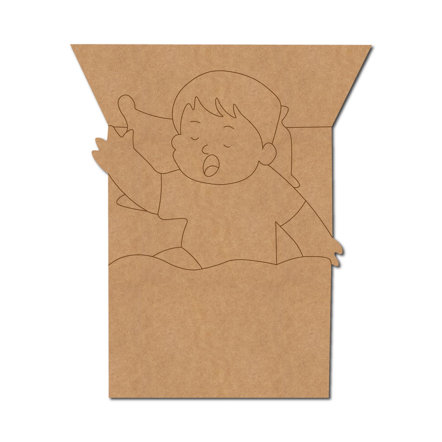 Boy Sleeping Pre Marked MDF Design 1
