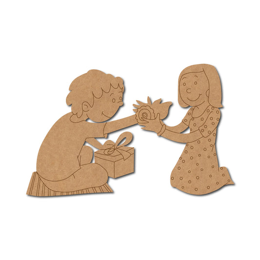Brother Sister Raksha Bandhan Pre Marked MDF Design 4