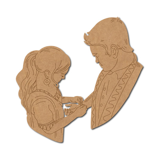 Brother Sister Raksha Bandhan Pre Marked MDF Design 7