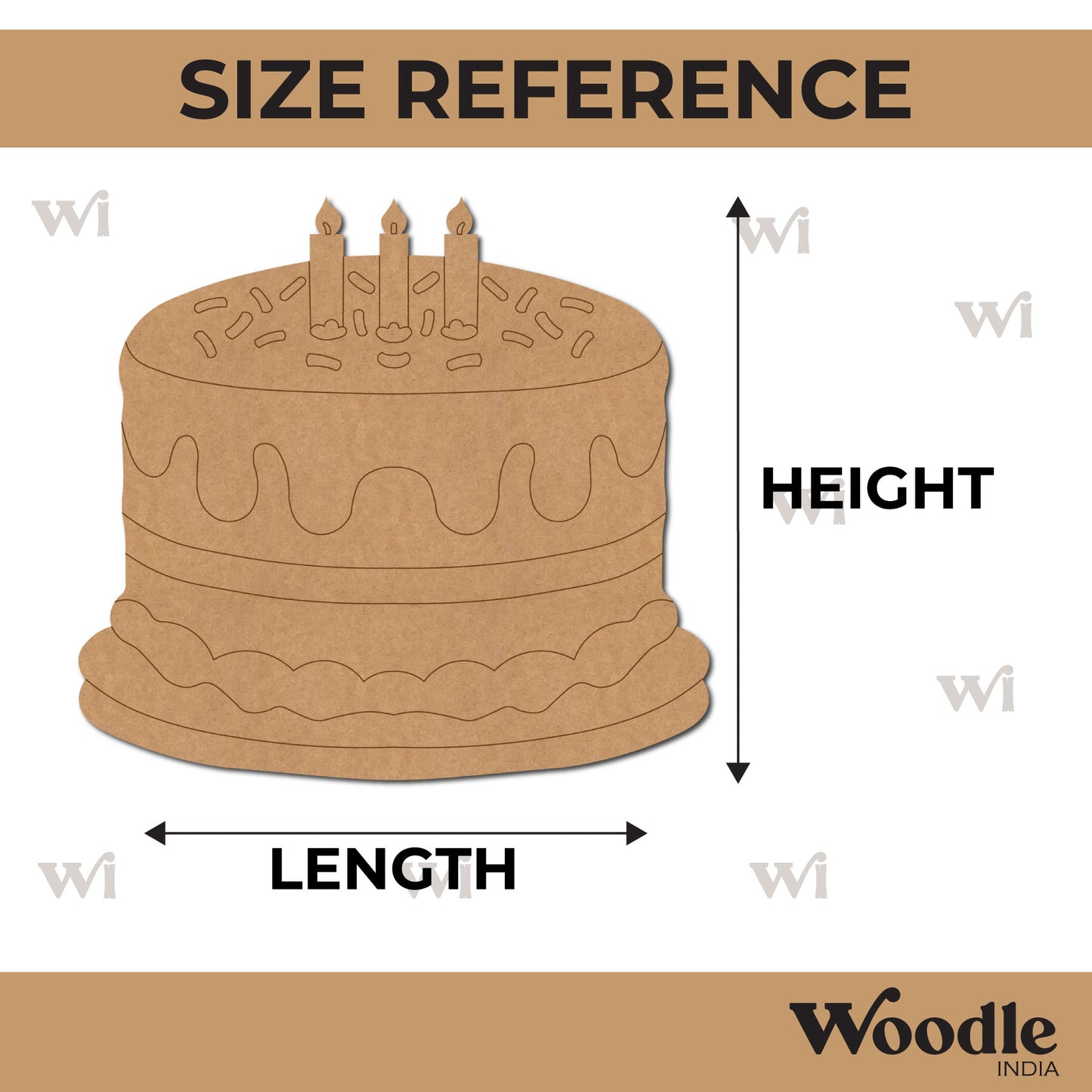 Cake Pre Marked MDF Design 2