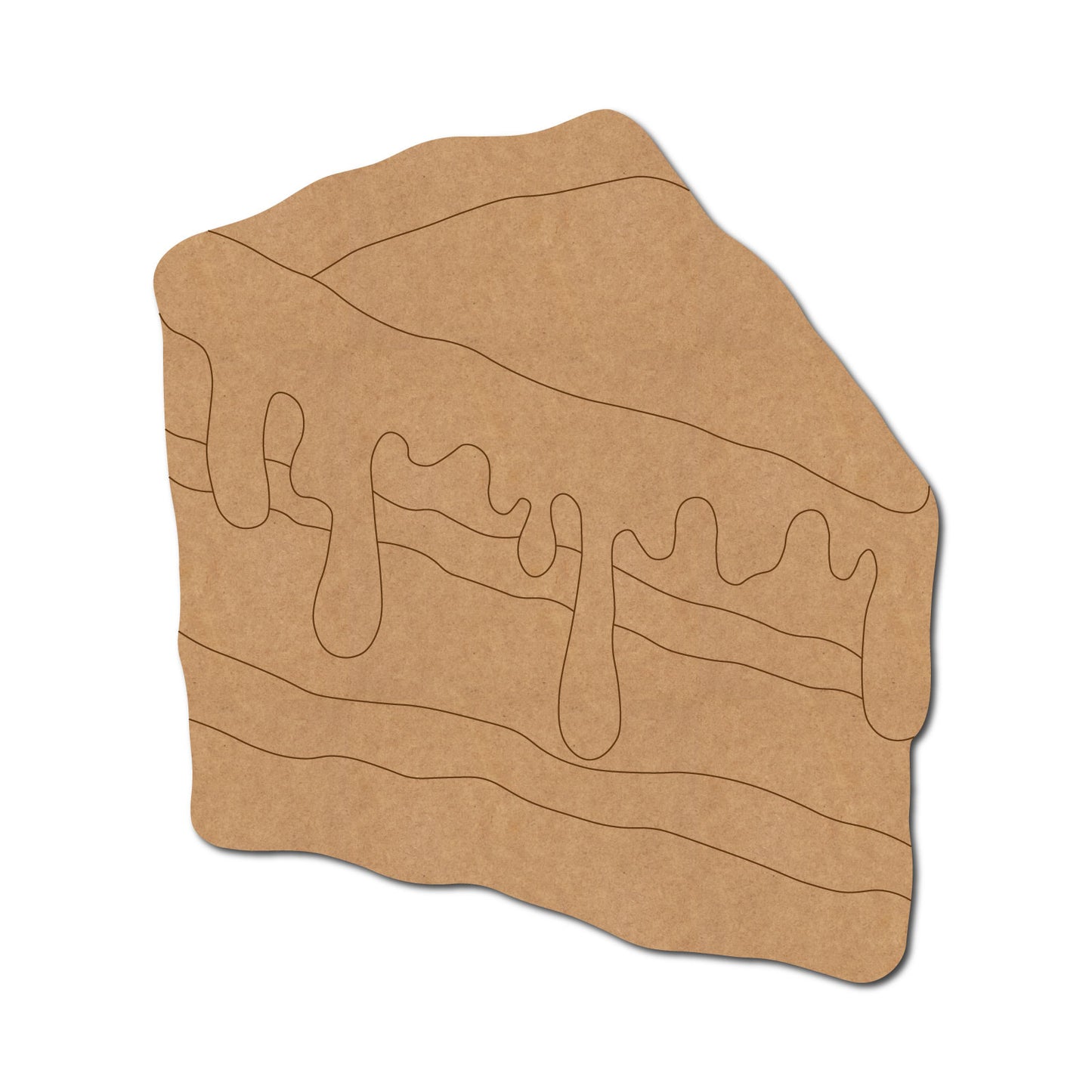 Cake Slice Pre Marked MDF Design 1