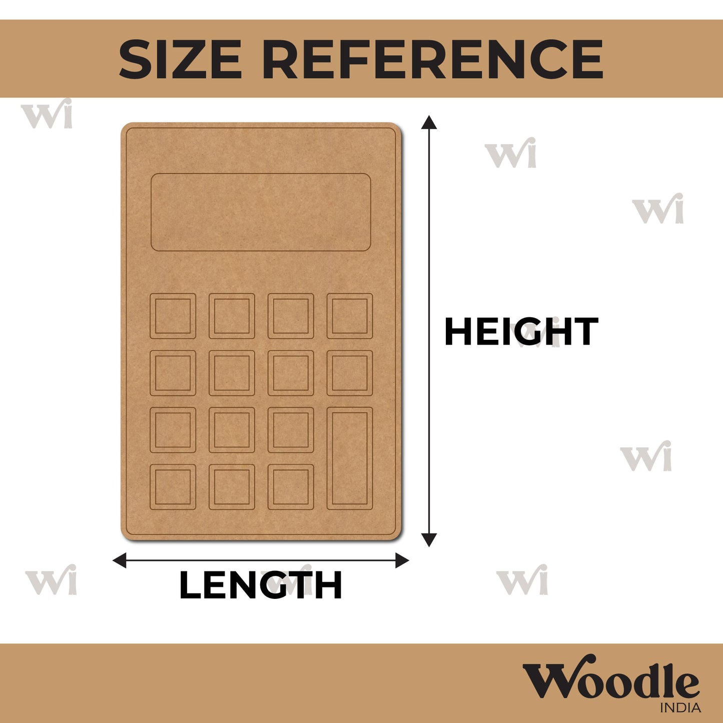 Calculator Pre Marked MDF Design 1