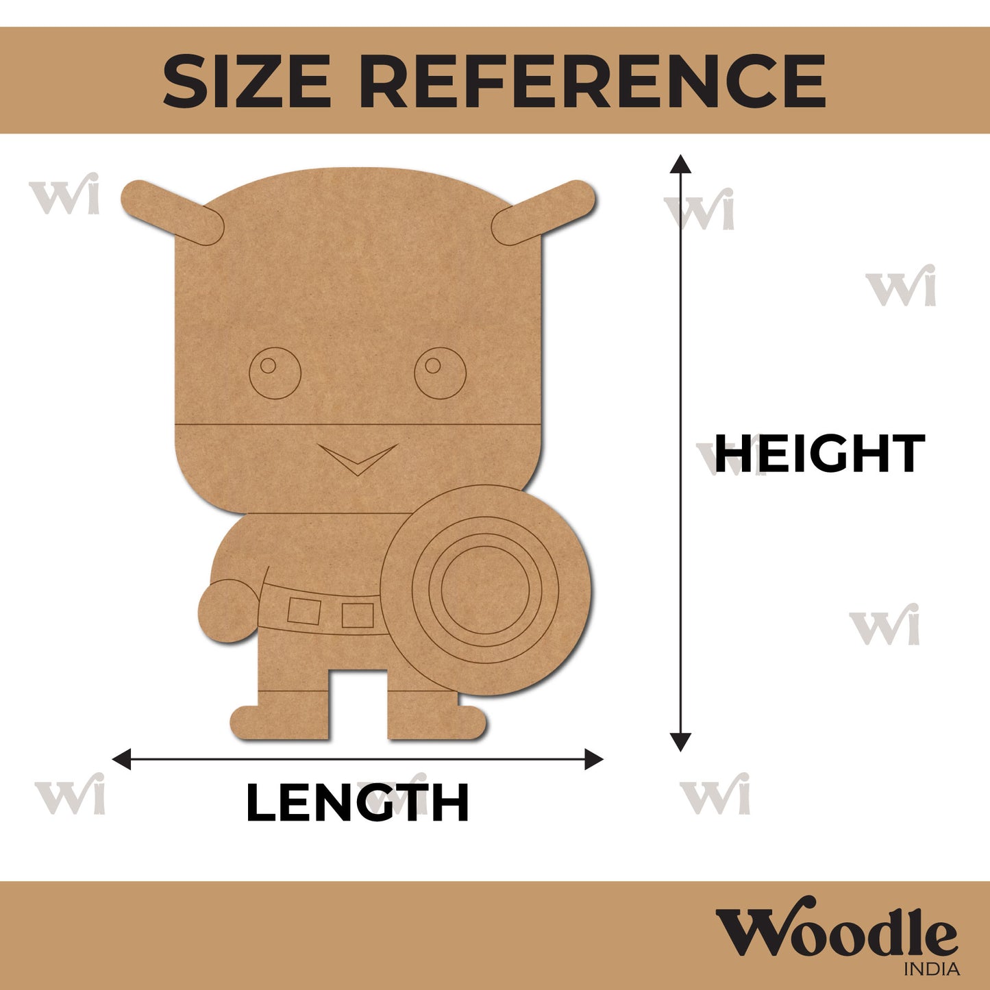 Captain America Cartoon Pre Marked MDF Design 1