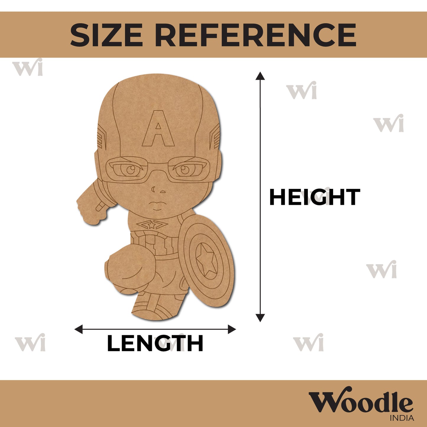 Captain America Marvel Pre Marked MDF Design 5