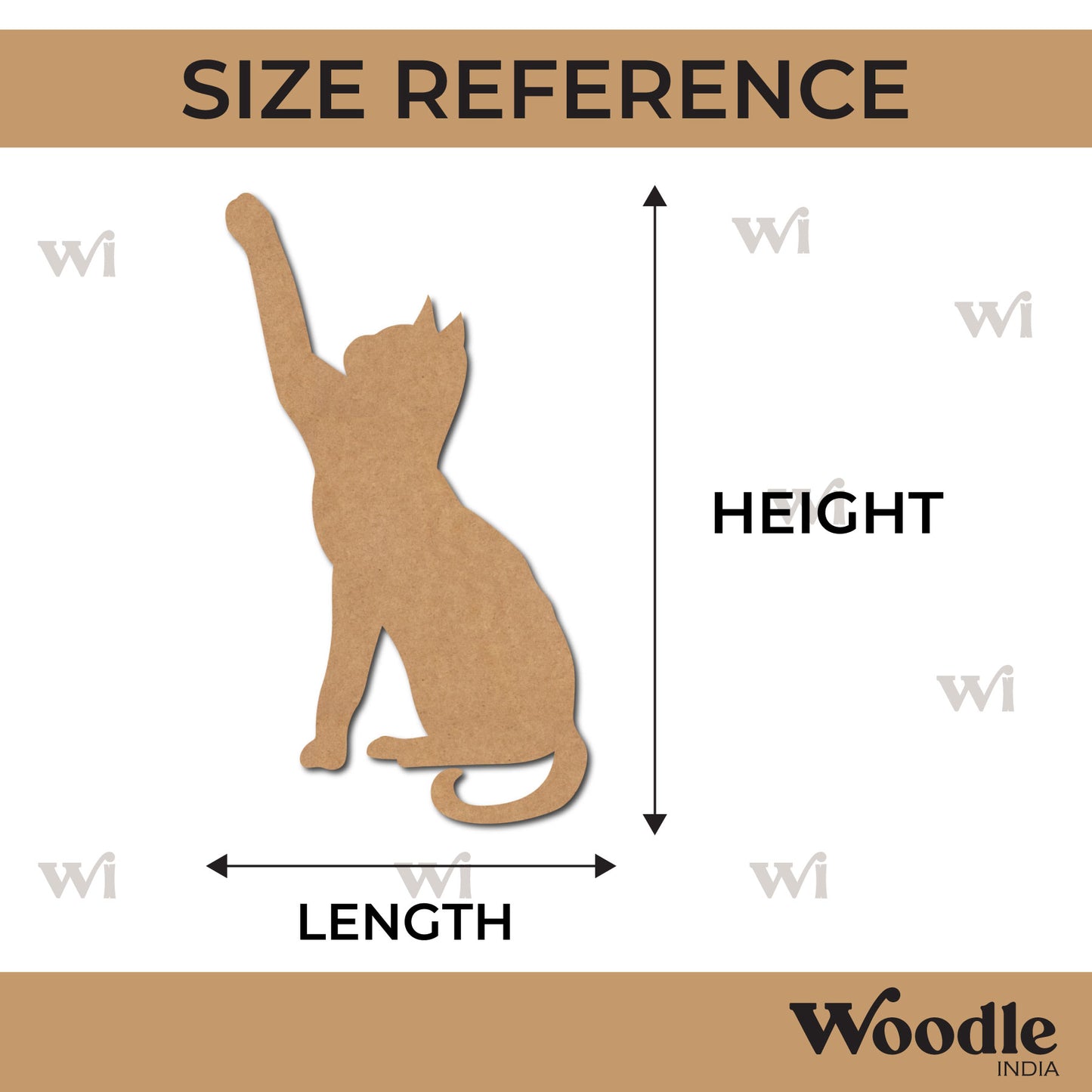 Cat Cutout MDF Design 4
