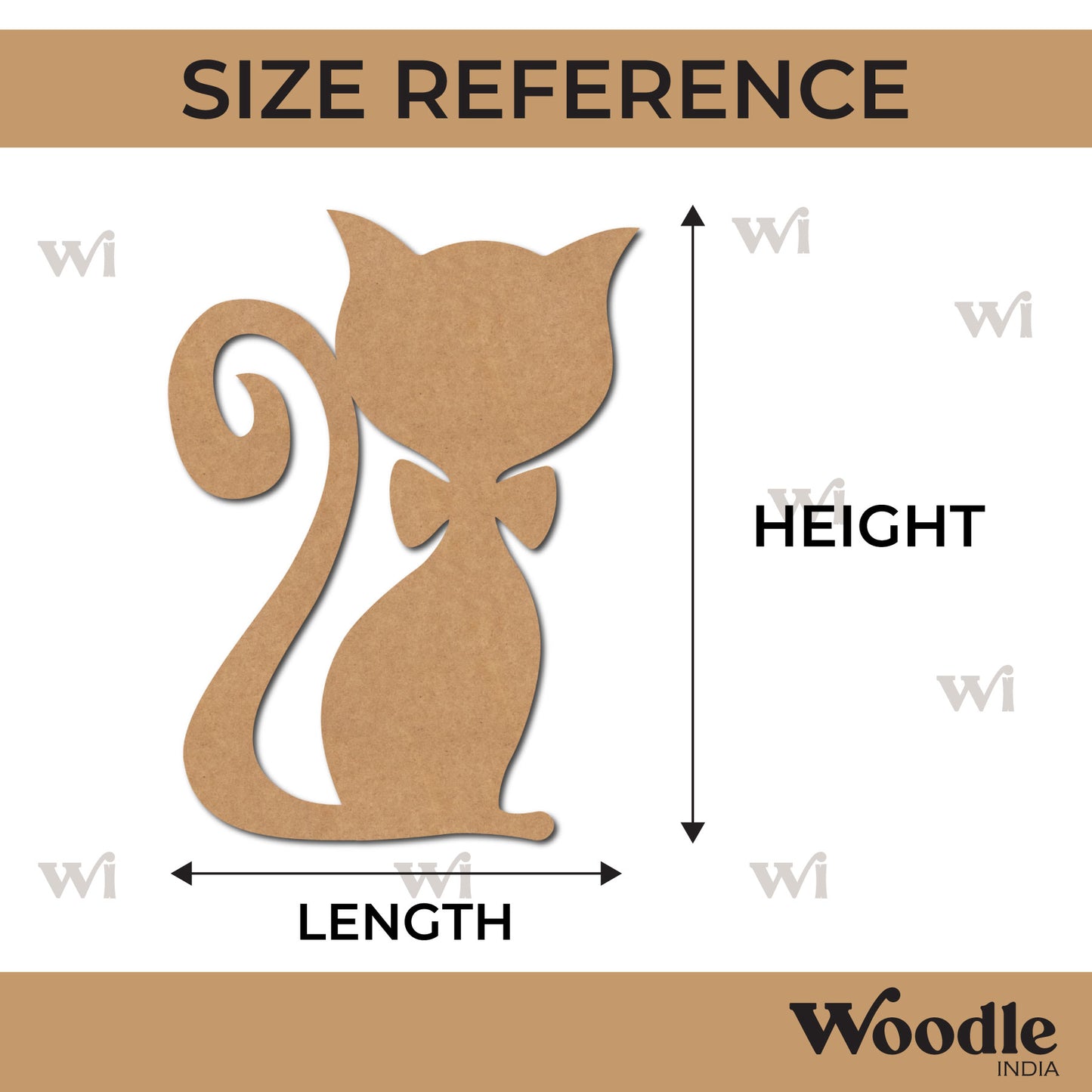 Cat Cutout MDF Design 6