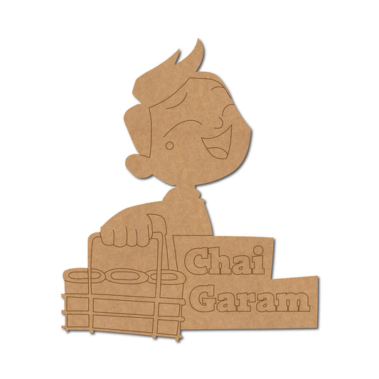 Chai Garam boy Pre Marked MDF Design 1
